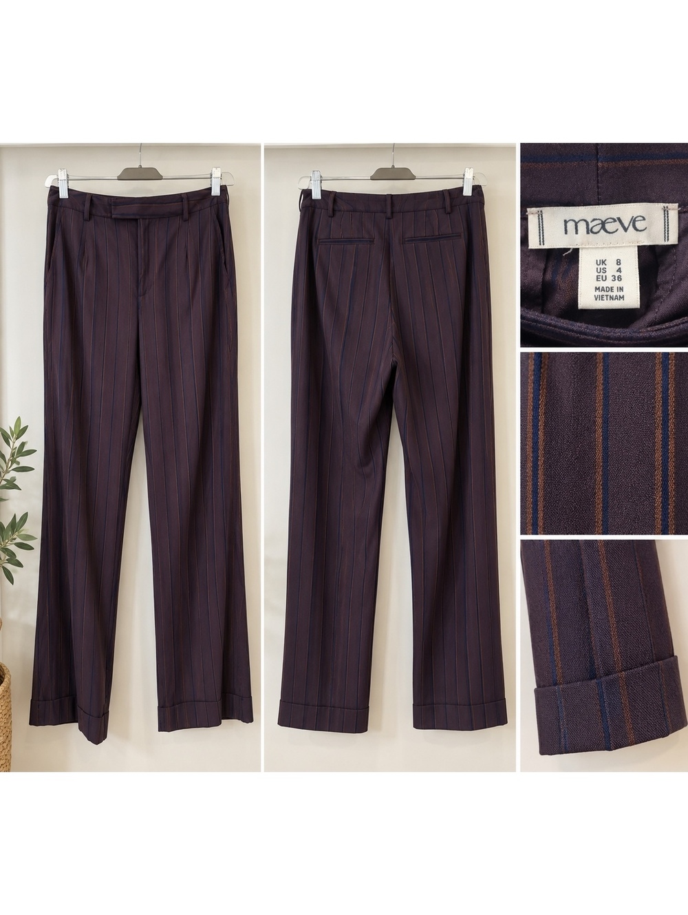 Maeve Anthropologie Pinstripe Trouser Pants – Size 4